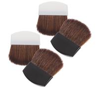 PACKOVE 4pcs Mini Flat Setting Powder Brush with Soft Bristles for Face Makeup, Travel Size 1.8 Inch Makeup Brushes, Easy to Use and Avoids Irritation, for Vacations and Business Trips