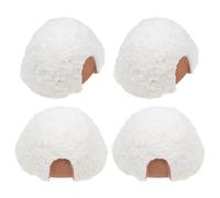 PACKOVE 4pcs Mini Resin Igloo Ice House Ornament Small Size Decorative Figurines for Home Decoration and Sand Table Landscape Accent