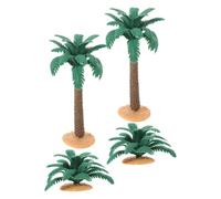 PACKOVE 4pcs Miniature Artificial Tree Scene Layout Model Micro Landscape Palm Tree 3.5x2x5inch Pvc Plastic Enhances Authenticity Easy to Store Delicate Realistic Appearance for Scene