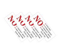PACKOVE 4pcs No Junk Mail Sign Stickers for Door and Mailbox, High Visibility Pvc Mailbox Sign to Prevent Misdelivery, for Business Locations and Office Use