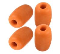 PACKOVE 4pcs Orange Pvc Floating Balls Fishing Rig Floats with Wide Compatibility and Bright Visibility for Cage and Fishing Nets in Freshwater and Saltwater