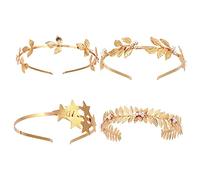 PACKOVE 4pcs Pearl Hair Hoop Elegant Headband for Weddings Fashion Headdress for Women Unique Leaf Design for Special Occasions and Parties