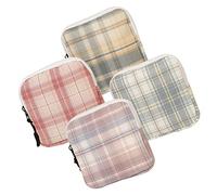 PACKOVE 4Pcs Period Bag Cute Sanitary Napkin Pouch Key Holder Durable and Portable Storage for Menstrual Essentials for Daily Use Travel and School