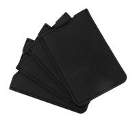 PACKOVE 4pcs Pu Leather Comb Pouch Set with Folding Wooden Beard Comb and Scissor Holder for Men Grooming and Hair Styling Compact Protective Case for Home and Salon Use