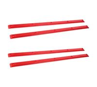 PACKOVE 4pcs Red Skateboard Deck Rail Protectors Rib Bones Rails with Mounting Hardware for Beginner Skateboards and Scooters Plastic Anti-collision 14.34x0.71x0.28in