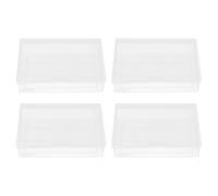 PACKOVE 4pcs Reusable Plastic Playing Card Case Storage Box for Trading Cards for Organising