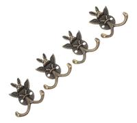PACKOVE 4pcs Rustic Vintage Bunny Shaped Wall Hook Made of Sturdy Zinc Alloy with Double Claw Design, Multi-Functional Use and Easy Mounting for Keys and Purses in Bedroom or Entryway
