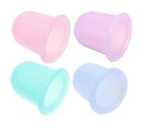 PACKOVE 4pcs Silicone Vacuum Cups for Massage with Flexible Skin Fit and Lightweight Design, Portable Facial Cupping Tool Suitable for Adults Home Use and Personal Sports Random Color