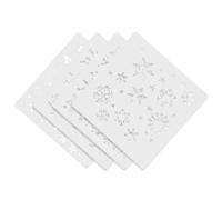 PACKOVE 4pcs Snowflake Drawing Stencils Set, Hollow-Out Washable Plastic Templates for DIY Painting and Decorative Crafts, Multi-Function Snowflake Design Stencils and Adults