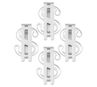 PACKOVE 4pcs Stainless Steel Money Clip Portable Bill Fixing Clip