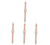 PACKOVE 4pcs Stylish Wrist Watch for Women Imitation Leather Band Elegant Casual for Students and Office Workers Noctilucence Design