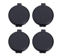 PACKOVE 4pcs Thumbprint Ink Pad Black Round Quick-Drying Fingerprint Ink Mat for Documents and Invoices Suitable for Crafts and Notary Supplies with Privacy Protection
