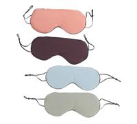 PACKOVE 4pcs Travel Eye Protector Double Sided Skin Friendly Blinder Lightweight Breathable Eye Shade for Comfortable Sleep Suitable for All Seasons