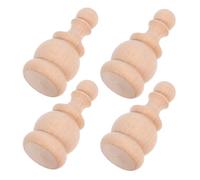 PACKOVE 4pcs Victorian Unfinished Pine Toppers Pointed Finials 7.5x3.5cm Solid Wood Natural Aesthetic Excellent Loadbearing Capacity for Porch Posts and Furniture in Living Rooms