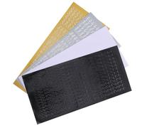 PACKOVE 4pcs Waterproof PVC Cursive Small Letter Stickers for Scrapbooking and Resin Crafts, Self-Adhesive Alphabet Sheets for Handbook and Epoxy Decoration in Gold and Silver Foil