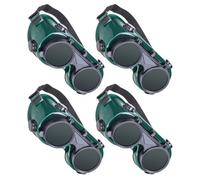 PACKOVE 4pcs Welding Safety Goggles Splash Protection and Adjustable Plastic Frame, round Hole Design for Professional Eye Protection during Welding and Industrial Work