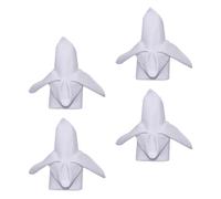 PACKOVE 4pcs White Cotton Cloth Napkins Thickened Soft Serviette for Dining Table Use in Kitchen and Café, Bulky and Sturdy Hemstitched Table Napkins for Everyday and Restaurant