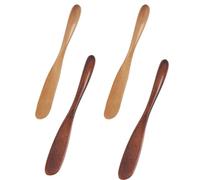 PACKOVE 4pcs Wooden Cream Scrapers Eye Cream Scrapers Mask Tools Compact Facial Taking out Tools for Facial Mask DIY