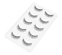 PACKOVE 5 Pairs Black Fiber False Eyelashes for Daily Daytime Use, Natural Look Curly Eyelashes Suitable for Professional Application, Full but Natural Looking Makeup Accessories