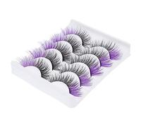PACKOVE 5 Pairs Colored Faux Eyelash Extensions Natural Half Eye Lashes Cosmetic Fake Lashes for Daily Wear and Makeup Looks