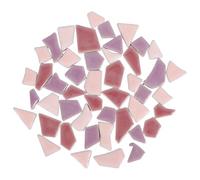 PACKOVE 500g DIY Glazed Mosaic Tiles Irregular Ceramic Stone Assortment Purple Mixed Colors for Mosaic Crafting Arts and Garden Decoration