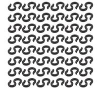 PACKOVE 50pcs Bike Cable Clip S-Hook Clasps Plastic S-Shaped Cable Fixing Clips Black Road Bikes Cycling