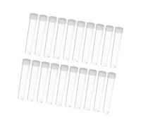 PACKOVE 50pcs Clear Plastic Tubes with Caps for Craft Storage Transparent Bead Containers with Secure Closure Plastic Tubes for Organizing Glitter Jewelry Pins and Small Items