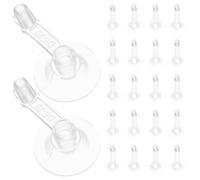 PACKOVE 50pcs Inflatable Pump Nozzles Replacement Pvc Air Pump Adaptors for Swimming Rings and Inflatable Pillows with Sealing Lid, Sturdy and Not Easy to Damage
