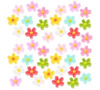 PACKOVE 50pcs Mini Resin Flower Charms Flat Back Daisy Nail Charms Fivepetal Design Suitable for Everyday Use Versatile Use for Nail Art and Earrings Random Color