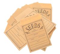PACKOVE 50pcs Reusable Paper Seed Envelopes 8x12cm with Self-Sealing Adhesive Kraft Paper Packets for Collecting and Storing Vegetable Seeds