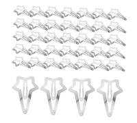PACKOVE 50pcs Star Hair Clips Cute Metal Barrettes for Women Girls Stylish Snap Hairpins Fixed Forehead Hairpins for Side Bangs and Diy Hairstyles