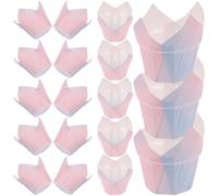 PACKOVE 50pcs Tulip Paper Cupcake Liners for Baking, Lightweight and Easy to Carry Decorative Paper Bowls, for Birthday Party and Holiday Nut Pastries Or Candies