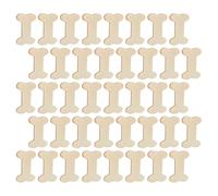 PACKOVE 50pcs Wood DIY Craft Embellishments Dog Bone Shaped Wood Bone Embellishments Rustic Khaki Easy to Paint Sturdy for Adults Experienced Artisans DIY Crafts and Classroom Projects