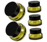 PACKOVE 5pcs 15g Travel Cream Containers Lids Small Refillable Cosmetic Jars Olive Green Suitable for Lip Balm and Sample Storage Random Color