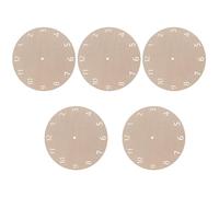 PACKOVE 5pcs 30cm Round Wooden Clock Faces DIY Craft Clock Blank Wood Dial for Art Class Christmas Project Seasonal Home Decoration