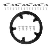 PACKOVE 5pcs Bike Chainring Guard 40t Plastic Chain Protector with Screws Fits 5 Bolt Cranksets Front Sprocket Guard Cover for Mountain Biking and Cycling