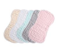 PACKOVE 5pcs Burp Cloths Newborn Burping Rags Absorbent Towels Girl Burp Cloths Washcloths for Boy Girl Saliva Towels Boy Muslin for Newborn