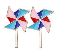 PACKOVE 5Pcs Creative Cartoon Windmill Shape Brooch Colorful Badge Pins for Men Women Unique Fashion Accessories for Clothing Backpacks and Parties