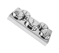 PACKOVE 5pcs Crystal Nail Art Cups Manicure Bowl Portable Manicure Supplies for French Gel Polish Stainless Steel Cups