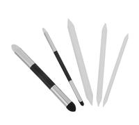 PACKOVE 5pcs Double-Headed Blending Stumps Set with Large and Small Silver Blenders Plus 3 Paper Tortillions - Reusable Sponge Pens for Sketching, Pastel Blending, and Fine Art Drawing