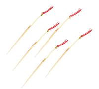 PACKOVE 5pcs Khaki Horn Ear Picks Ear Cleaning Tool Lightweight with Tassel Lanyard Will Not Scratch Your Portable Removal for Most People Random Color