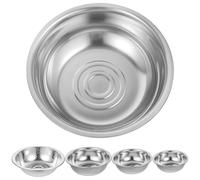 PACKOVE 5pcs Kitchen Supply Metal Draining Basket Stainless Steel Stackable Drain Basin Basket Suitable for Kneading Dough Kitchen Use