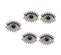 PACKOVE 5pcs Ladies Fashion Brooch Pin Rhinestone Evil Eye Pin for Women Coat Scarf Accessory