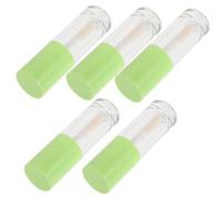 PACKOVE 5pcs Lip Gloss Tubes Empty Plastic Lipgloss Container Big Brush Lipstick Vial Refillable for Diy Makeup Travel Use