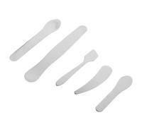 PACKOVE 5pcs Mini Stainless Steel Cosmetic Spoon Set for Eye Face Mask Beauty Spatula Tool Makeup Spoons for Skincare Home Travel