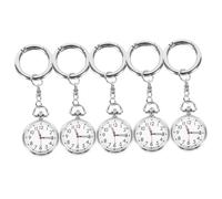 PACKOVE 5pcs Nurse Pocket Watch Keychain Set with Glow-in-The-Dark Dial, Portable Fob Watches for Medical Staff, Practical Nurse and Doctor Hanging Clocks for Work and Exams