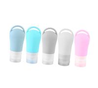 PACKOVE 5pcs Travel Bottles for Toiletries 60ml Leak Proof Silicone Refillable Containers Suitable for Travel and Business Trips
