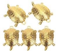 PACKOVE 5pcs Turtle Charm Key Chain Keyring Turtle Pendant Golden Alloy Retro Style Simple Antique Styling Bag Decoration Jewelry Making DIY Making Accessory