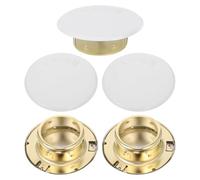 PACKOVE 5pcs Universal Fire Sprinkler Head Covers White Concealed Sprinkler Escutcheon Plates Iron Recessed Trim Rings for Ceiling Fire Protection System in Residential Interiors