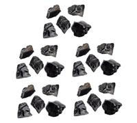 PACKOVE 5sets 5pcs Natural Obsidian Stones Craft Decor Irregular Shaped Collectible Obsidian Stones for Meditation Yoga Unique Home Decoration Present for Friends Family 5pcs*5